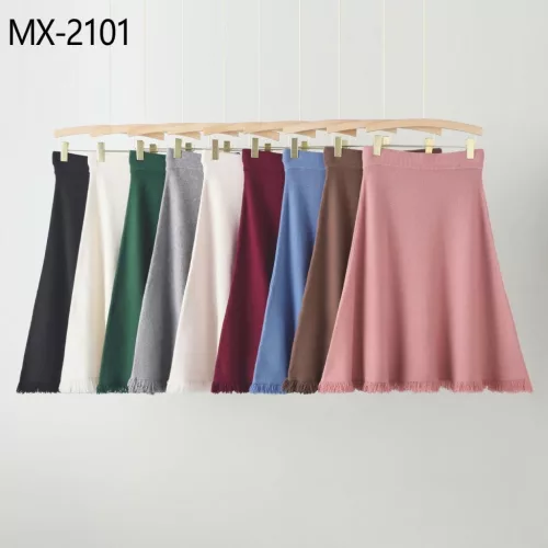 Beunique Fashion Kötött Rojtos aljú szoknya Coffee One Size