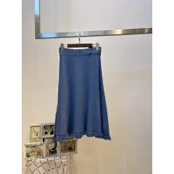   Beunique Fashion Kötött Rojtos aljú szoknya Light Blue One Size