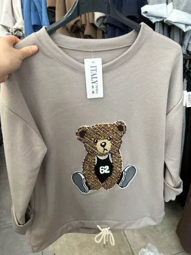 Beunique Fashion Teddys szabadidő pulcsi Light Brown One Size