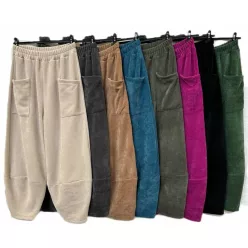   Beunique Fashion Mély ülepes kordbársony nadrág Military Green One Size