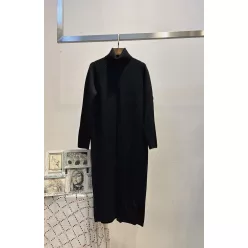   Beunique Fashion Kötött maxi garbó elől kivágással Black One Size