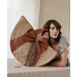 Beunique Fashion juta táska barna rátéttel