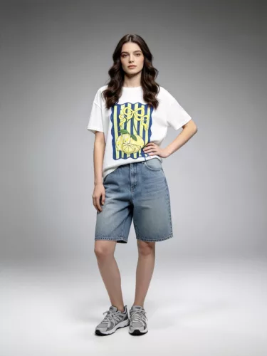 Beunique Fashion pamut póló citrom mintával