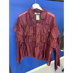 Beunique Fashion Zsabós blúz Burgundy One Size