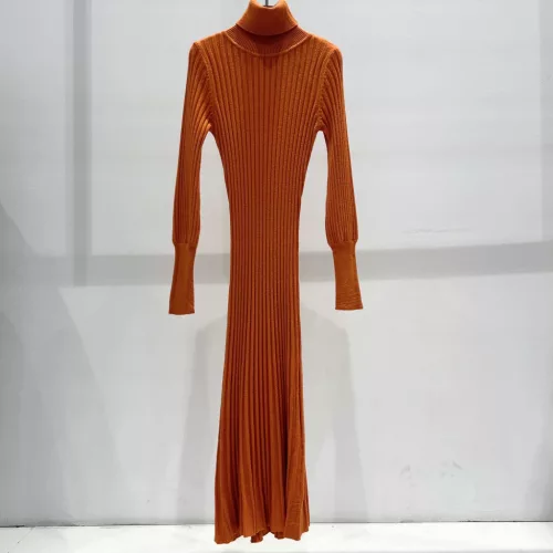 Beunique Fashion Bordás köttött garbós ruha Orange One Size