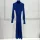 Beunique Fashion Bordás köttött garbós ruha Royal Blue One Size
