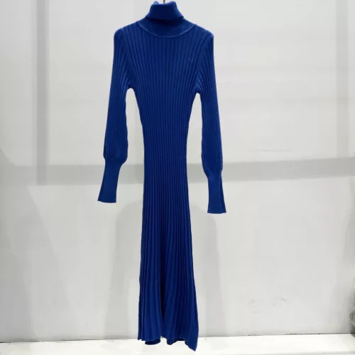 Beunique Fashion Bordás köttött garbós ruha Royal Blue One Size