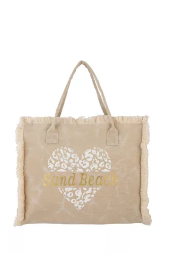 Beunique Fashion nagy méretű pakolós vászontáska Beige