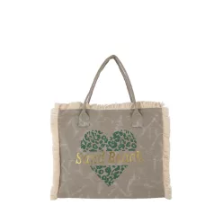 Beunique Fashion nagy méretű pakolós vászontáska Kakhi