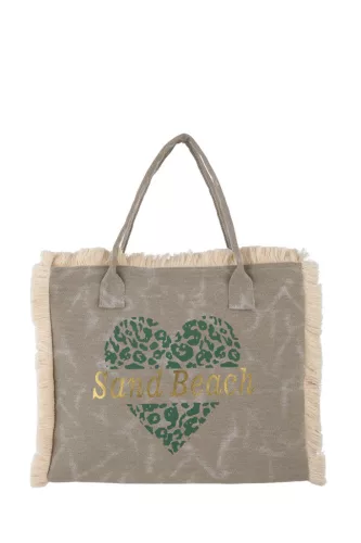 Beunique Fashion nagy méretű pakolós vászontáska Kakhi