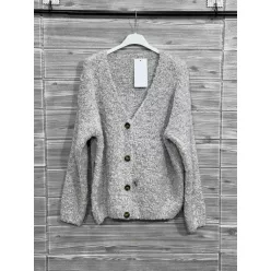 Beunique Fashion Bolyhos kardigán Grey One Size