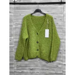 Beunique Fashion Bolyhos kardigán Green One Size