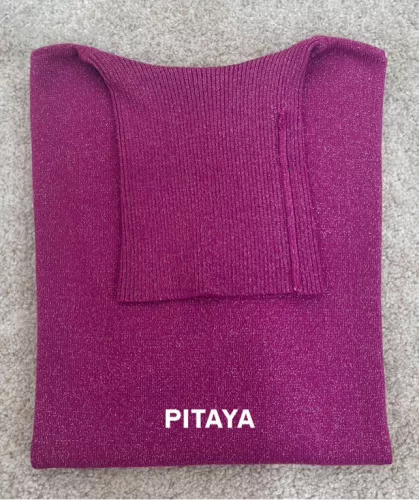 Beunique Fashion Csillogós garbó Magenta One Size