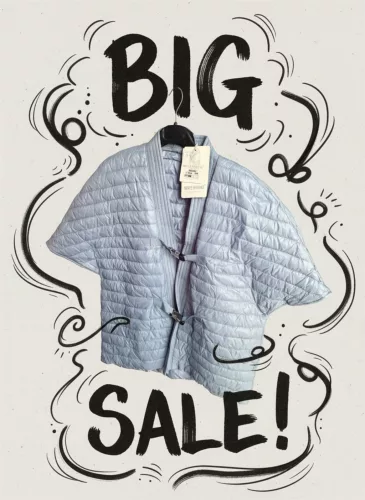 Beunique Fashion Ég kék steppelt ejtett vállú mellény/dzseki L-XL