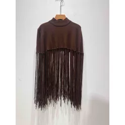 Beunique Fashion Rojtos poncho Coffee One Size
